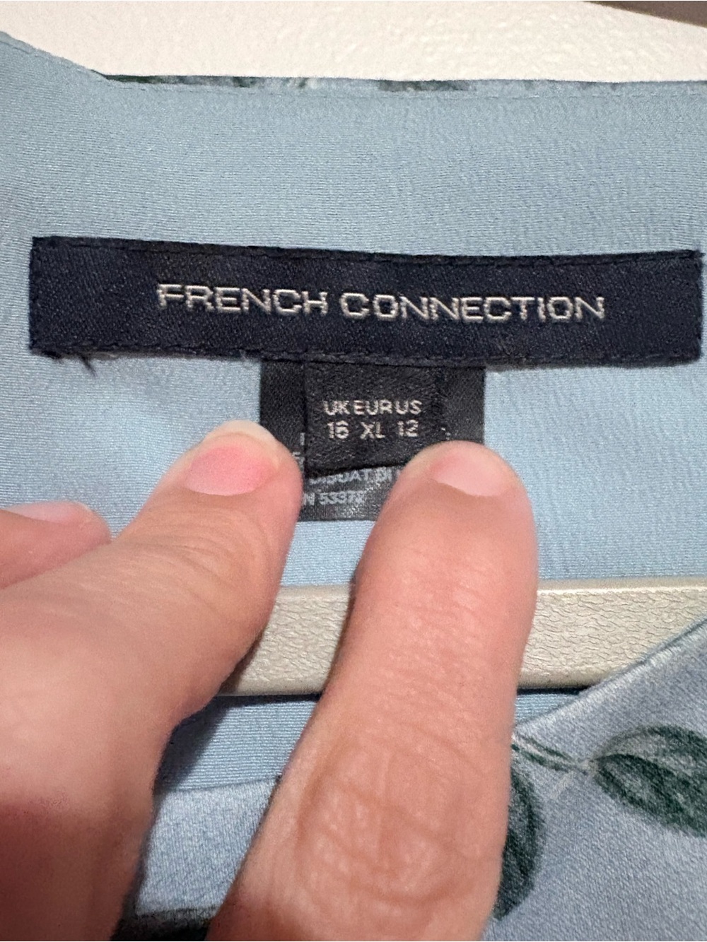 French Connection Kioa Blue Fit and Flare Dress - Picture 7 of 7